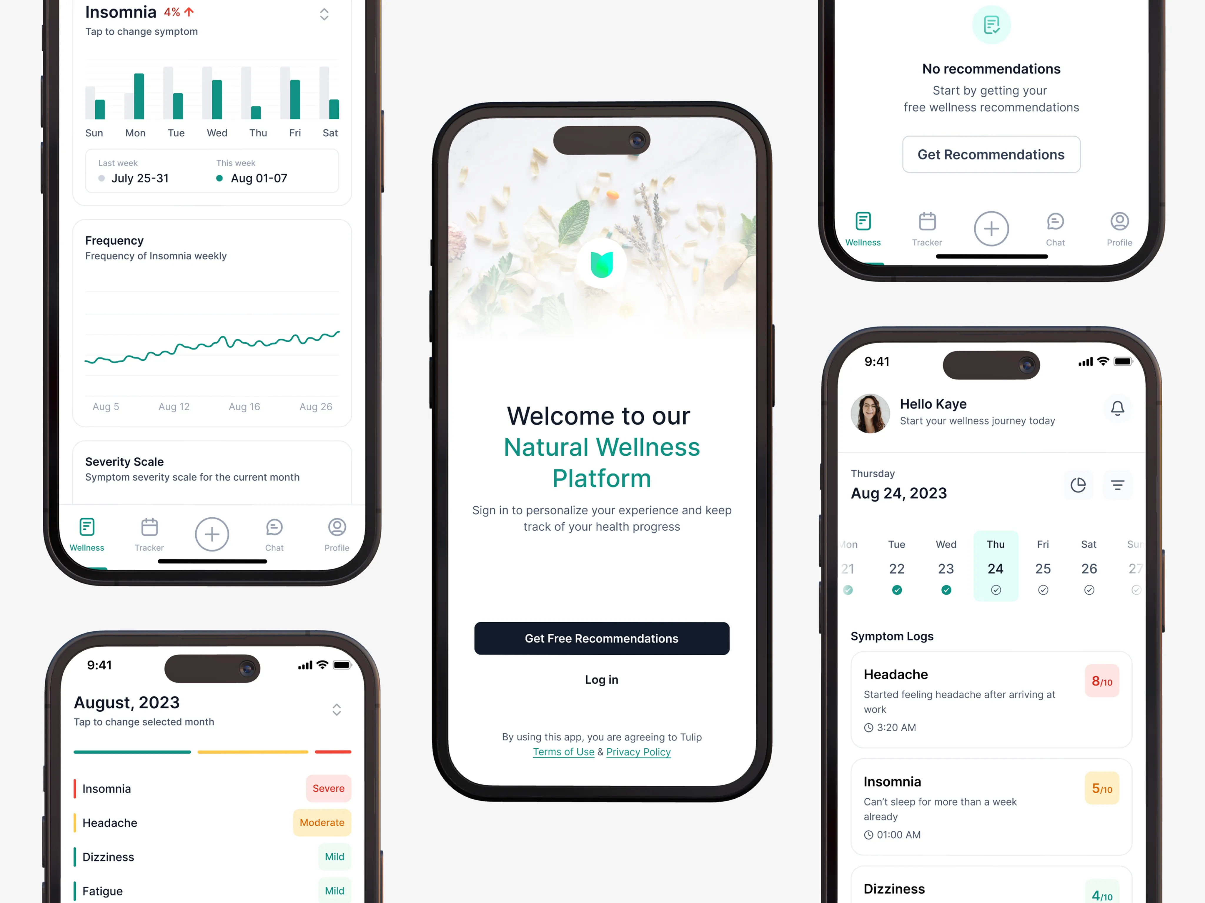 Tulip Health – Website, Web App & Mobile App